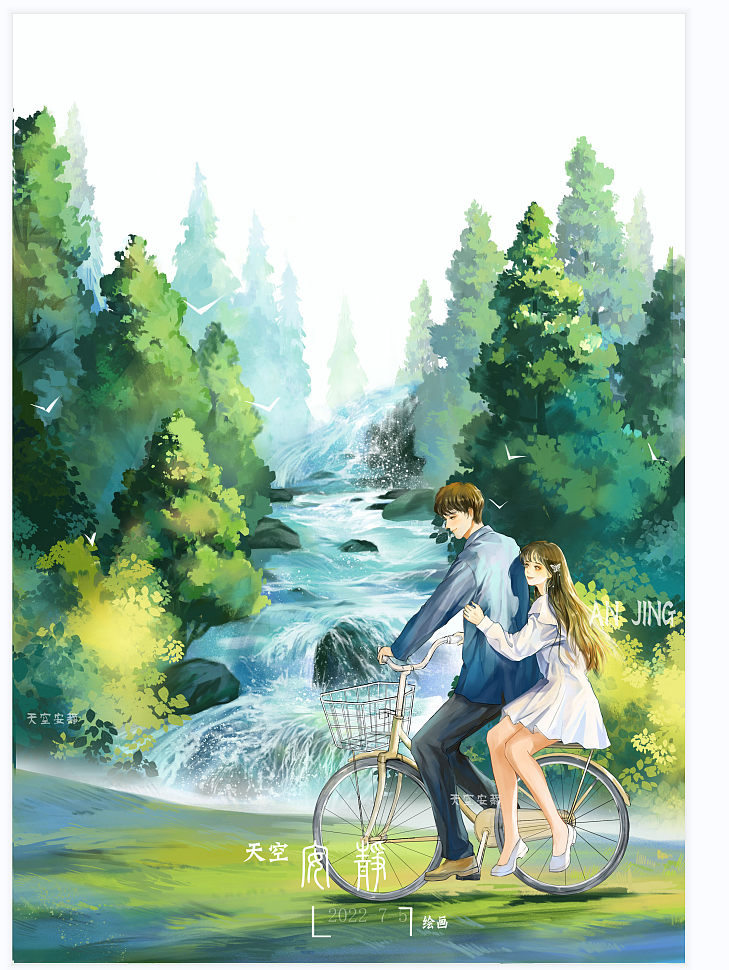 2022 春。夏（上）（图ZMzA4MjU0OTcy） - 商业插画 - 站酷设计师天空安靜原创素材 - 站酷ZCOOL