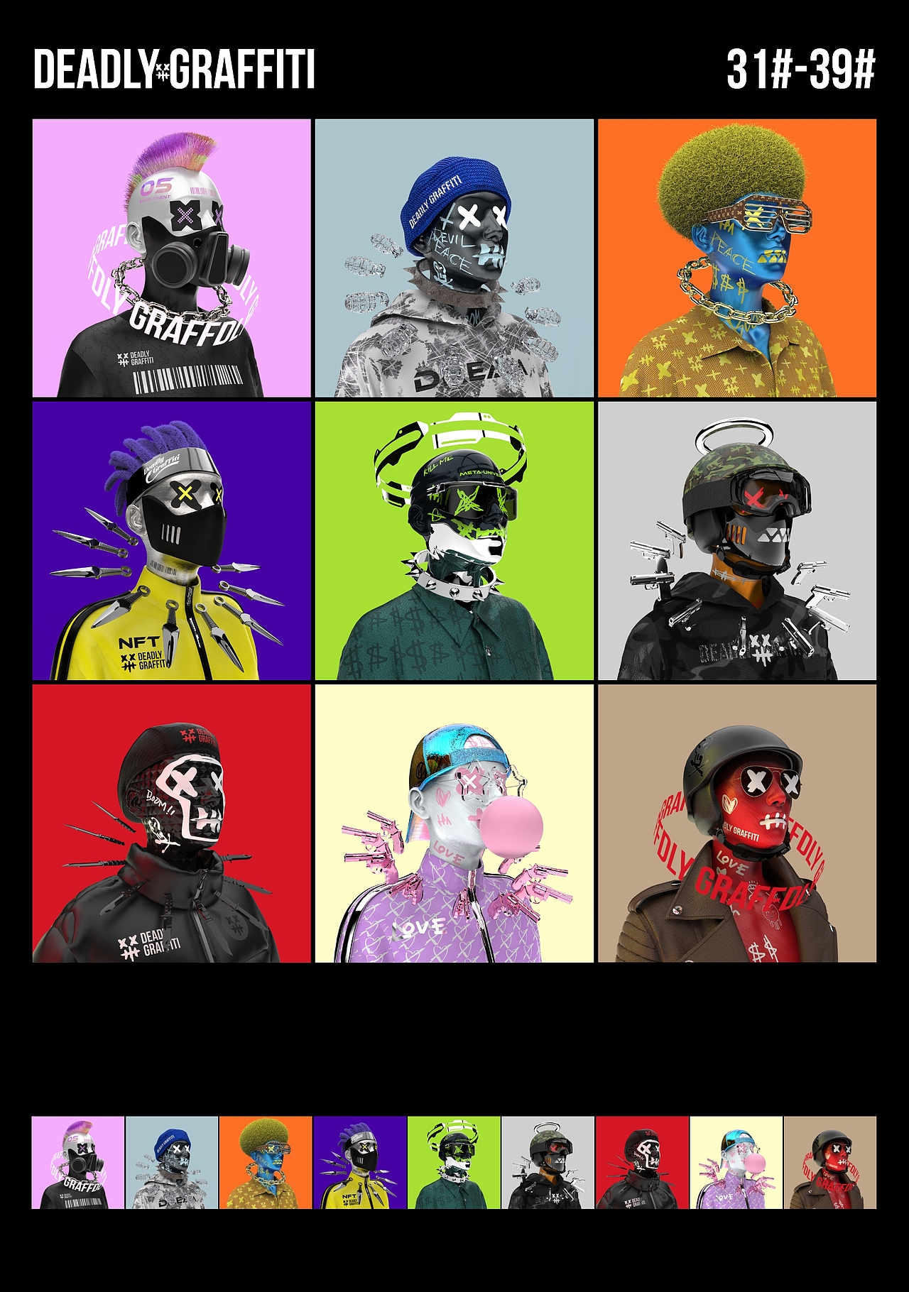 致命涂鸦/NFT头像 总览（图ZMzIzOTcxMDMy） - 其他三维 - 站酷设计师ivanmaang原创素材 - 站酷ZCOOL