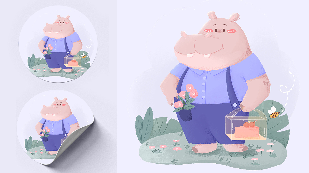 儿童插画-动物集合（图ZMzA1ODIzMjgw） - 儿童插画 - 站酷设计师一锅鱼原创素材 - 站酷ZCOOL