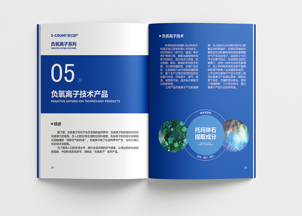 科技产品宣传画册-负氧离子产品