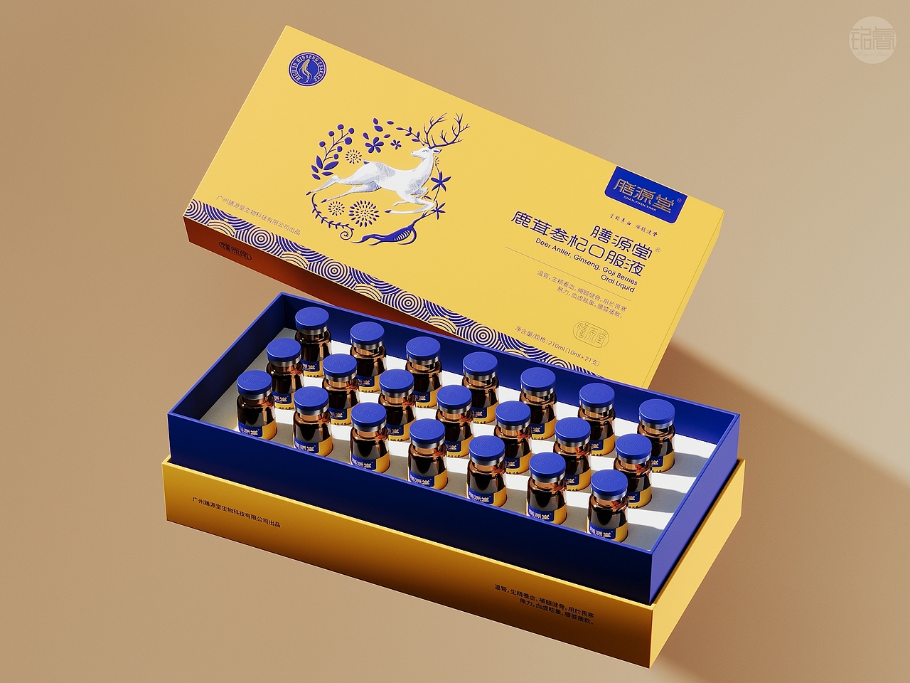 鹿茸参杞口服液包装古法新传养生尚品©刘益铭原创作品