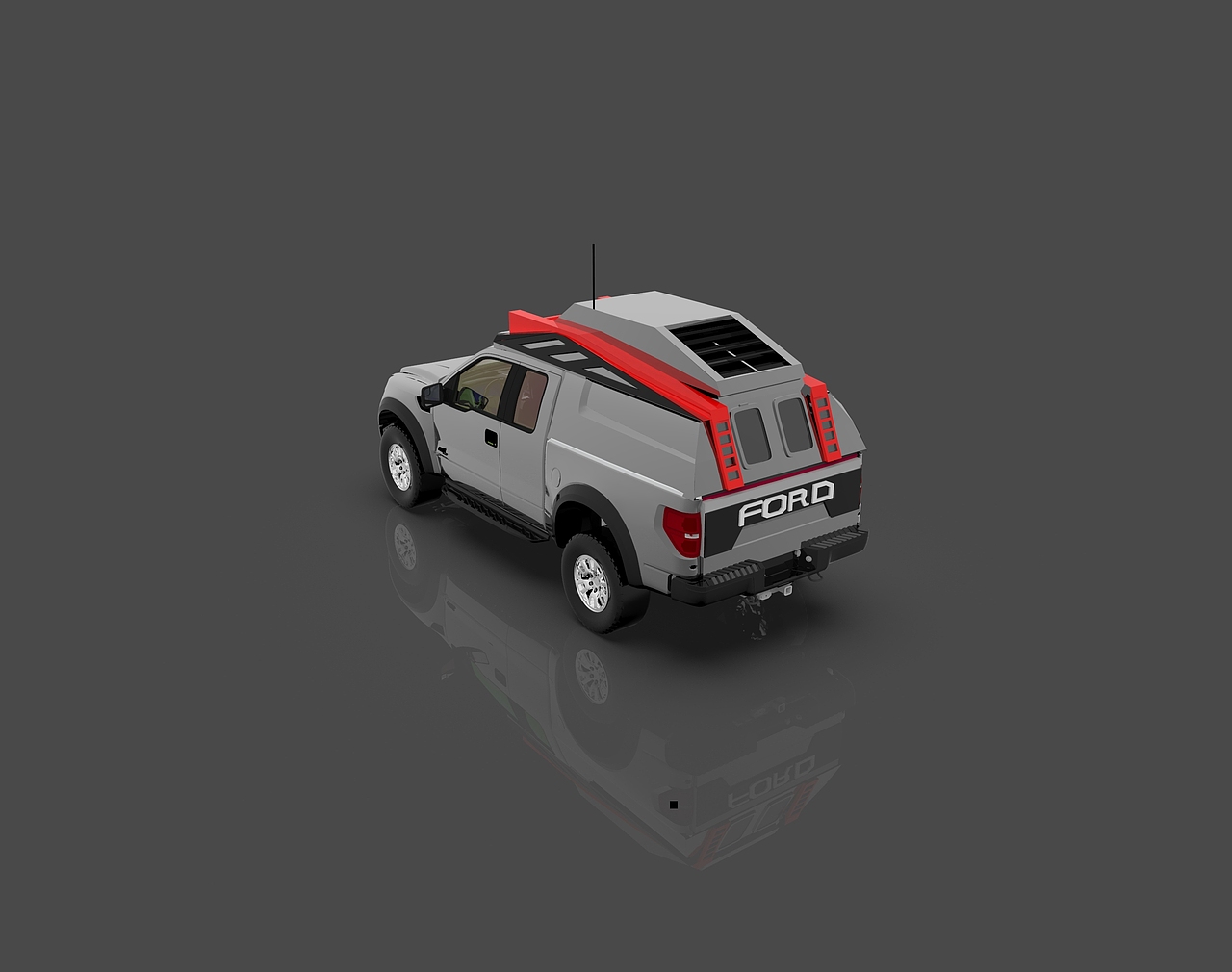 消防无人机载具设计——皮卡车