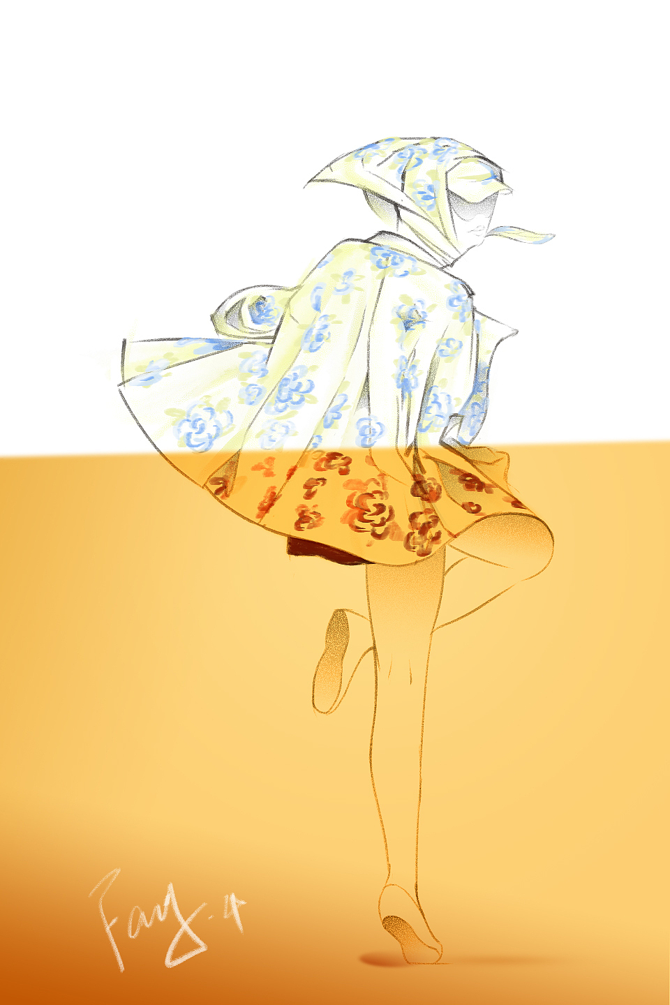 四月（圖ZMzY3MTExNDUy） - 新銳潮流插畫 - 站酷設(shè)計(jì)師方方的刀刀原創(chuàng)素材 - 站酷ZCOOL