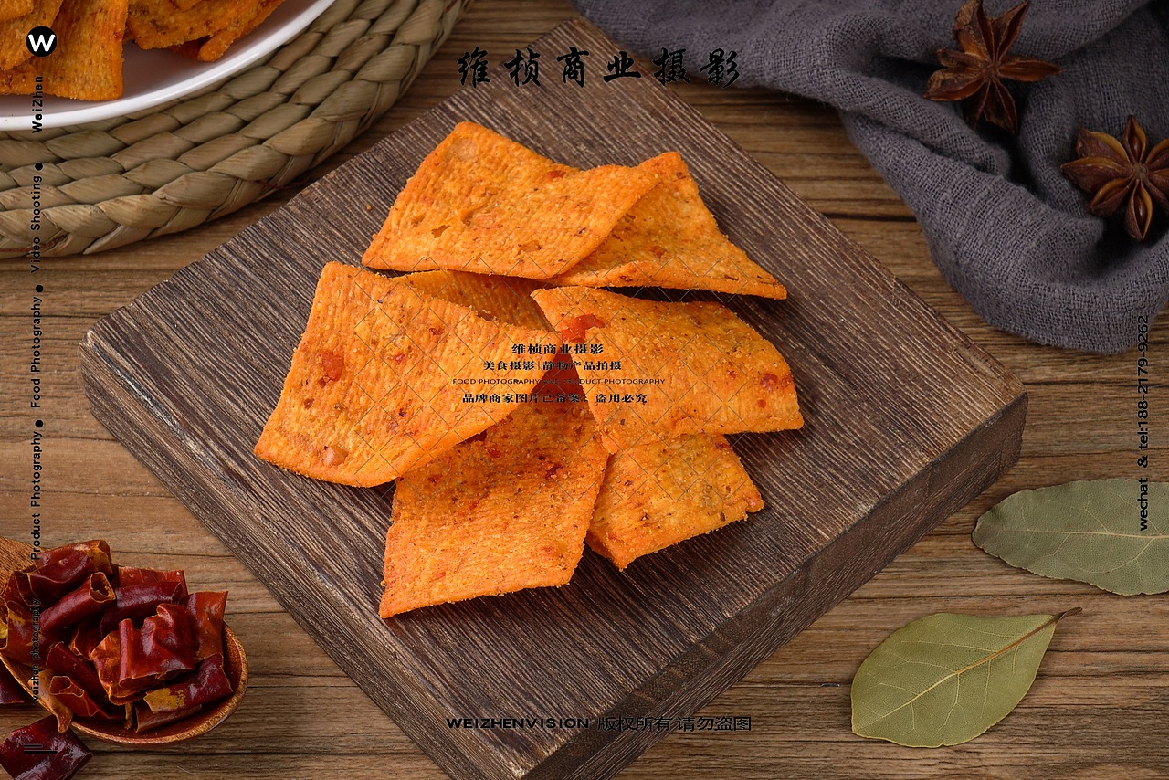 锅巴拍摄 食品特产摄影 西安电商产品美食静物摄影