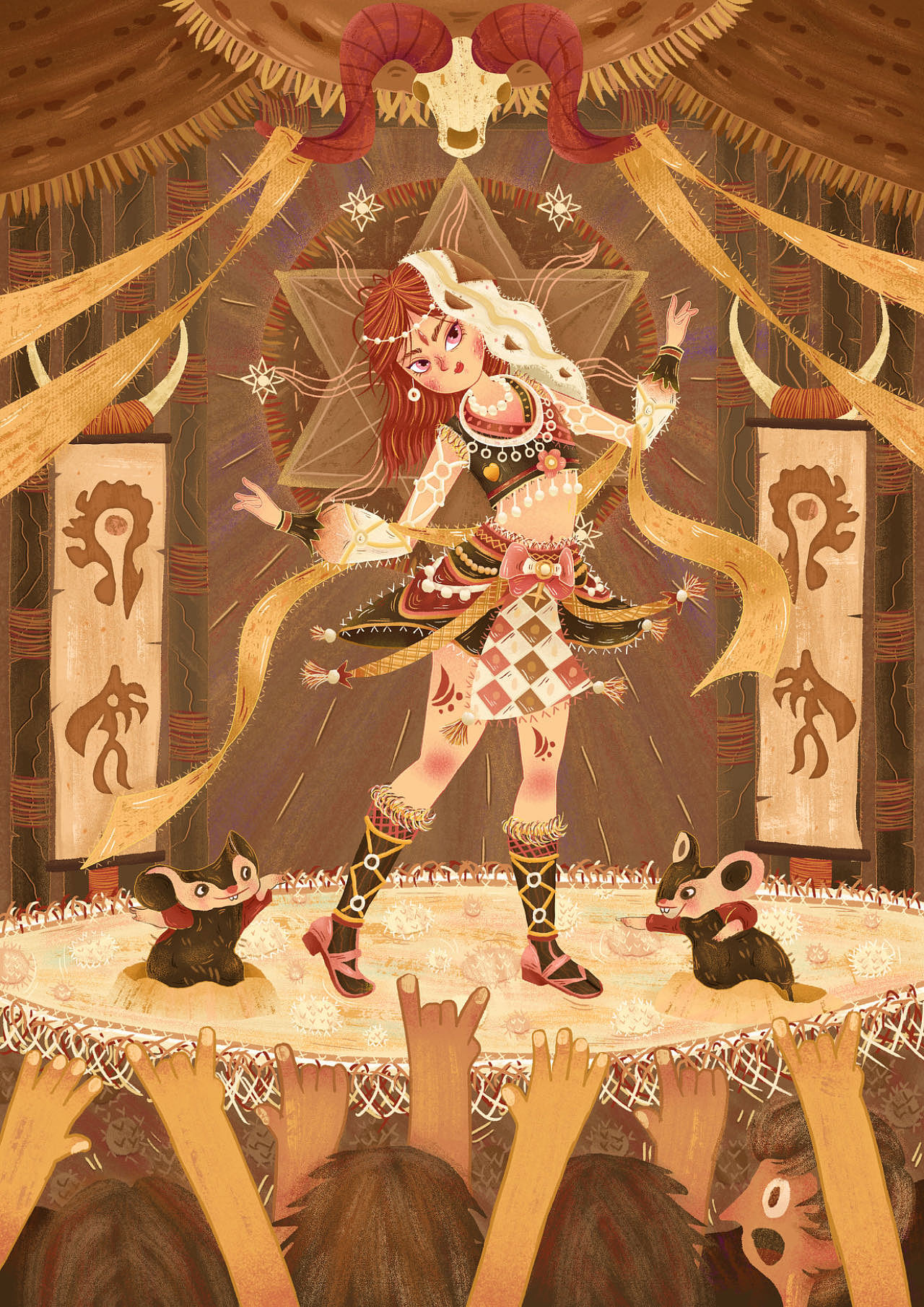 插画《部落舞娘》（图ZMzQ5NzUwODky） - 绘本 - 站酷设计师懒散的朱哥哥原创素材 - 站酷ZCOOL