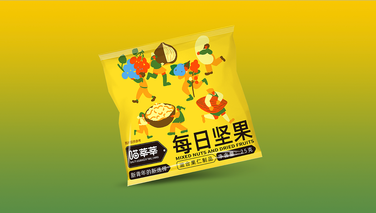 阿里-天猫校园-自有品牌零食果干包装设计/平面插画（图ZMzQ5NTQ0Nzky） - 包装 - 站酷设计师舒服佳了个佳原创素材 - 站酷ZCOOL