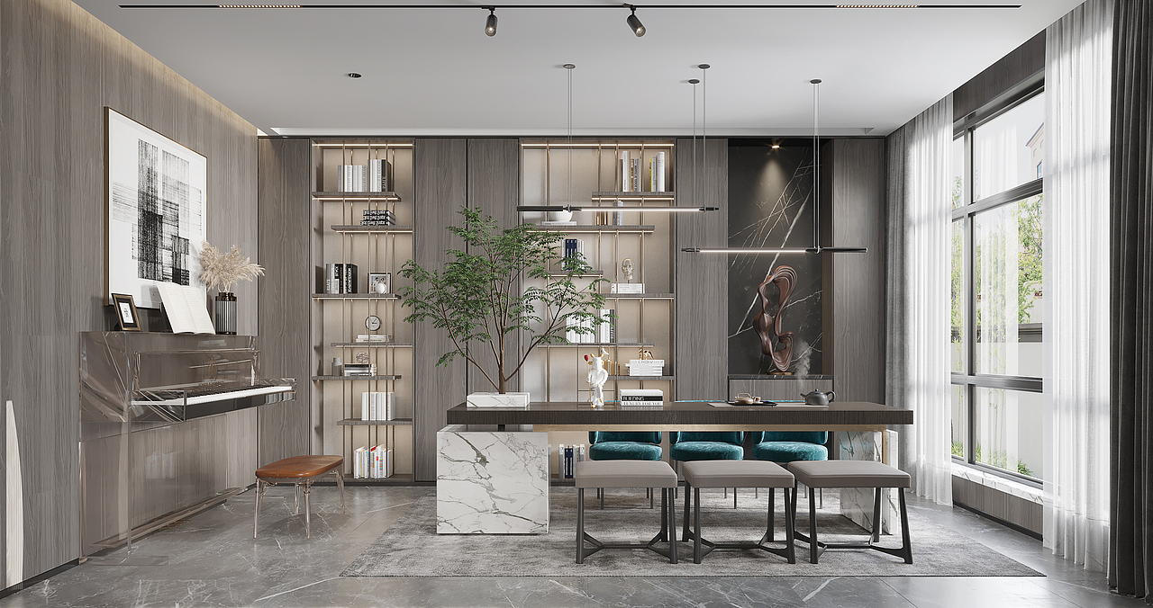 现代黑白灰别墅