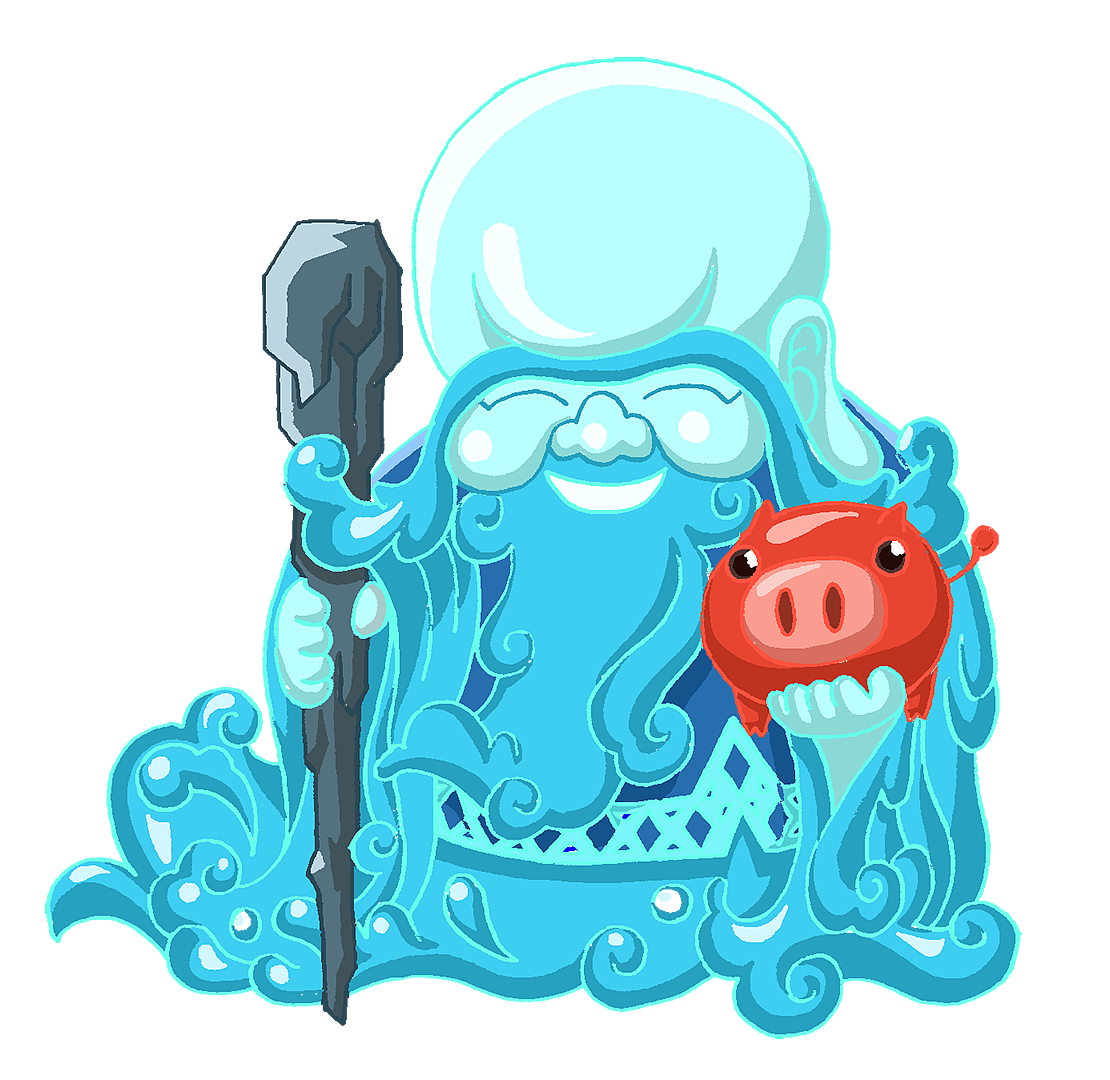 长寿河神卡通Q版形象设计（图ZMzEwMjU2NTY4） - 单幅漫画 - 站酷设计师maxway原创素材 - 站酷ZCOOL