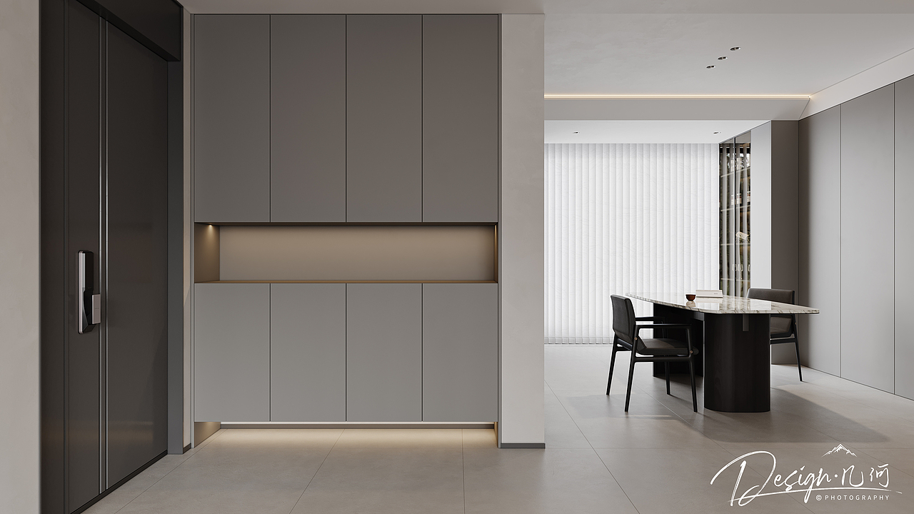 几何空间视觉表现 | 置地双清湾天镜现代客餐厅