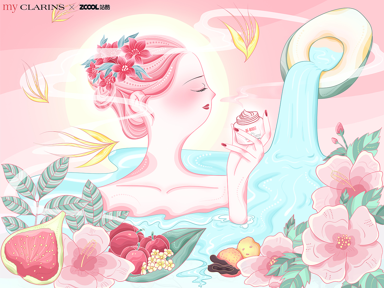 站酷×娇韵诗my CLARINS好食肌长绽放|美肌植愈记