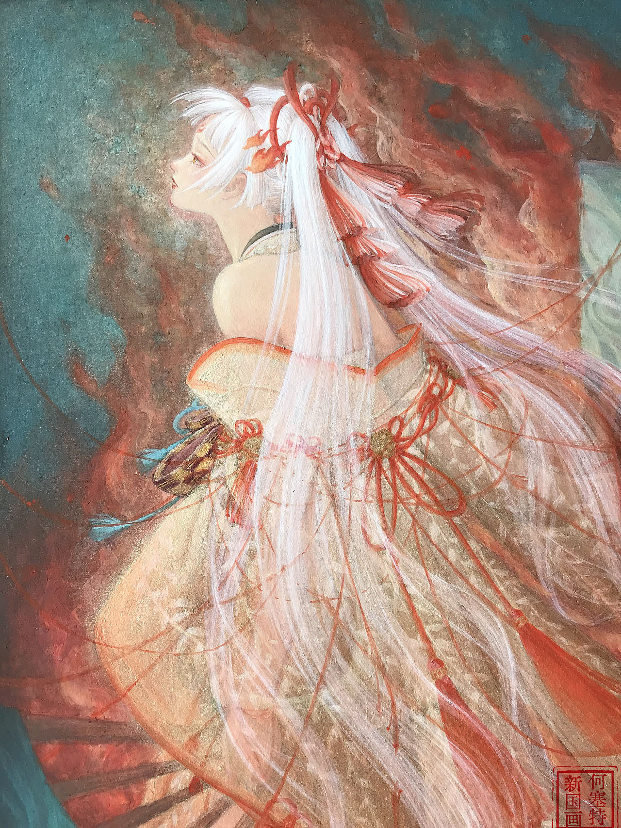 《不知火》原稿手绘过程局部