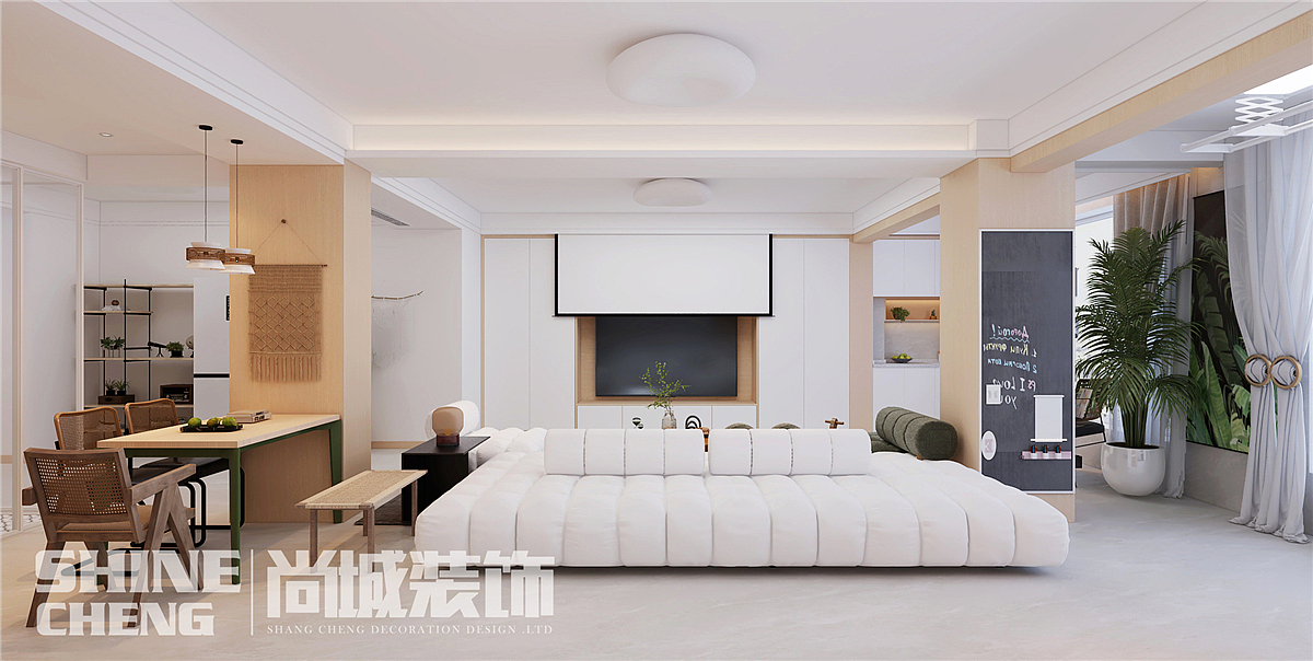 泰安卧龙大观小区144平北欧风格装饰设计效果图案例（图ZMzA0NTIzNDky） - 家装设计 - 站酷设计师泰安尚城装饰原创素材 - 站酷ZCOOL