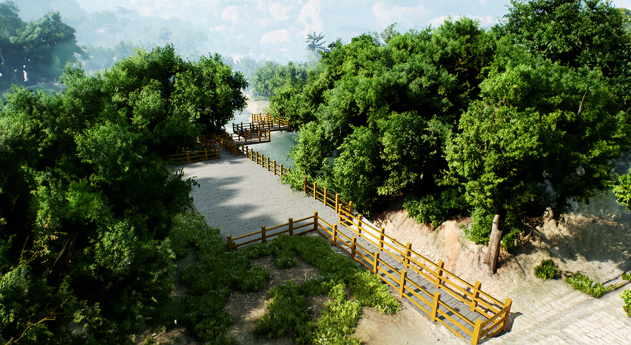 UE5/UE4山东淄博潭溪山数字景区
