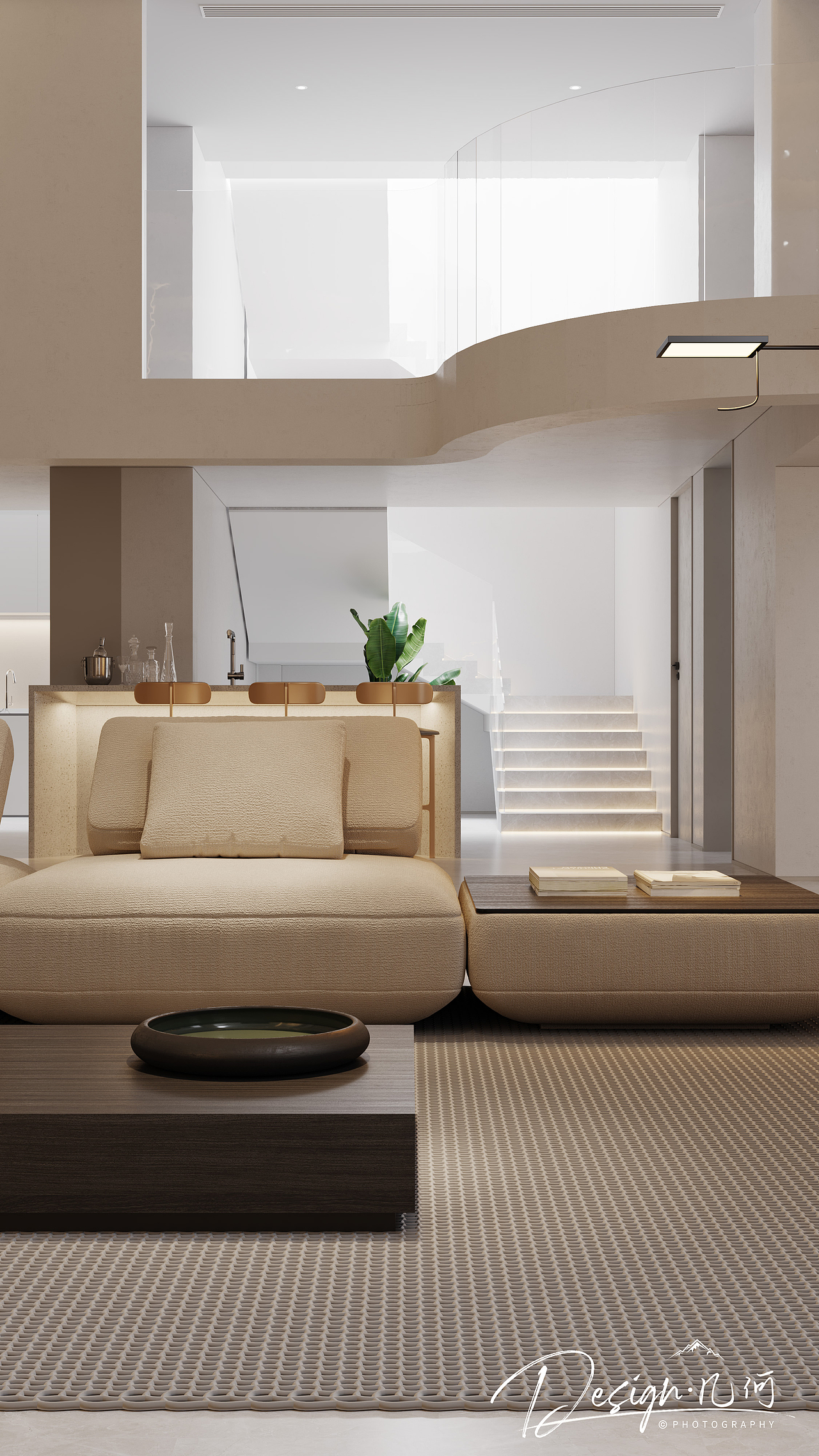 几何空间视觉表现 | 绿地内森庄园现代客餐厅