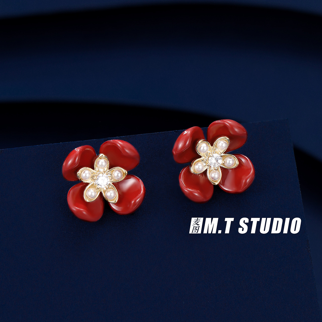 珠宝饰品首饰耳环拍摄 产品摄影 暗黑系饰品耳饰拍摄