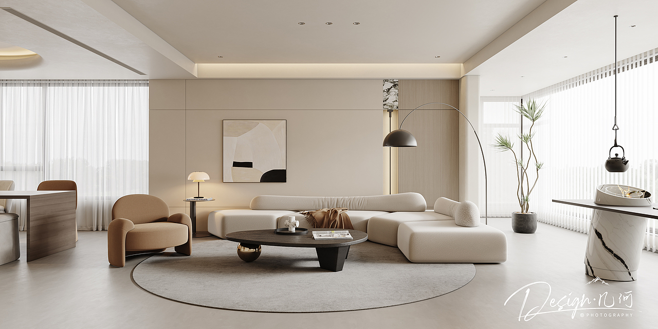 几何空间视觉表现 | 西溪玫瑰现代复试客餐厅