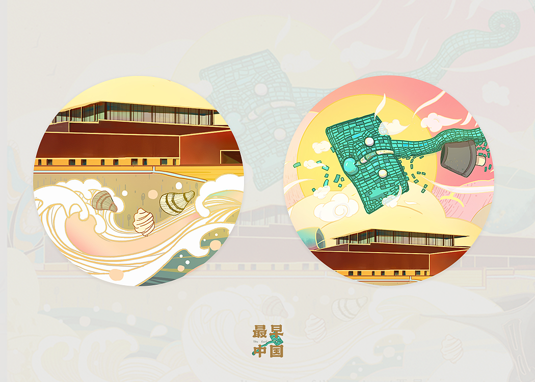 【最早中國/二里頭夏都遺址博物館】系列插圖（圖ZMjk3NTAzNDEy） - 創(chuàng)作習(xí)作 - 站酷設(shè)計師兩尾原創(chuàng)素材 - 站酷ZCOOL