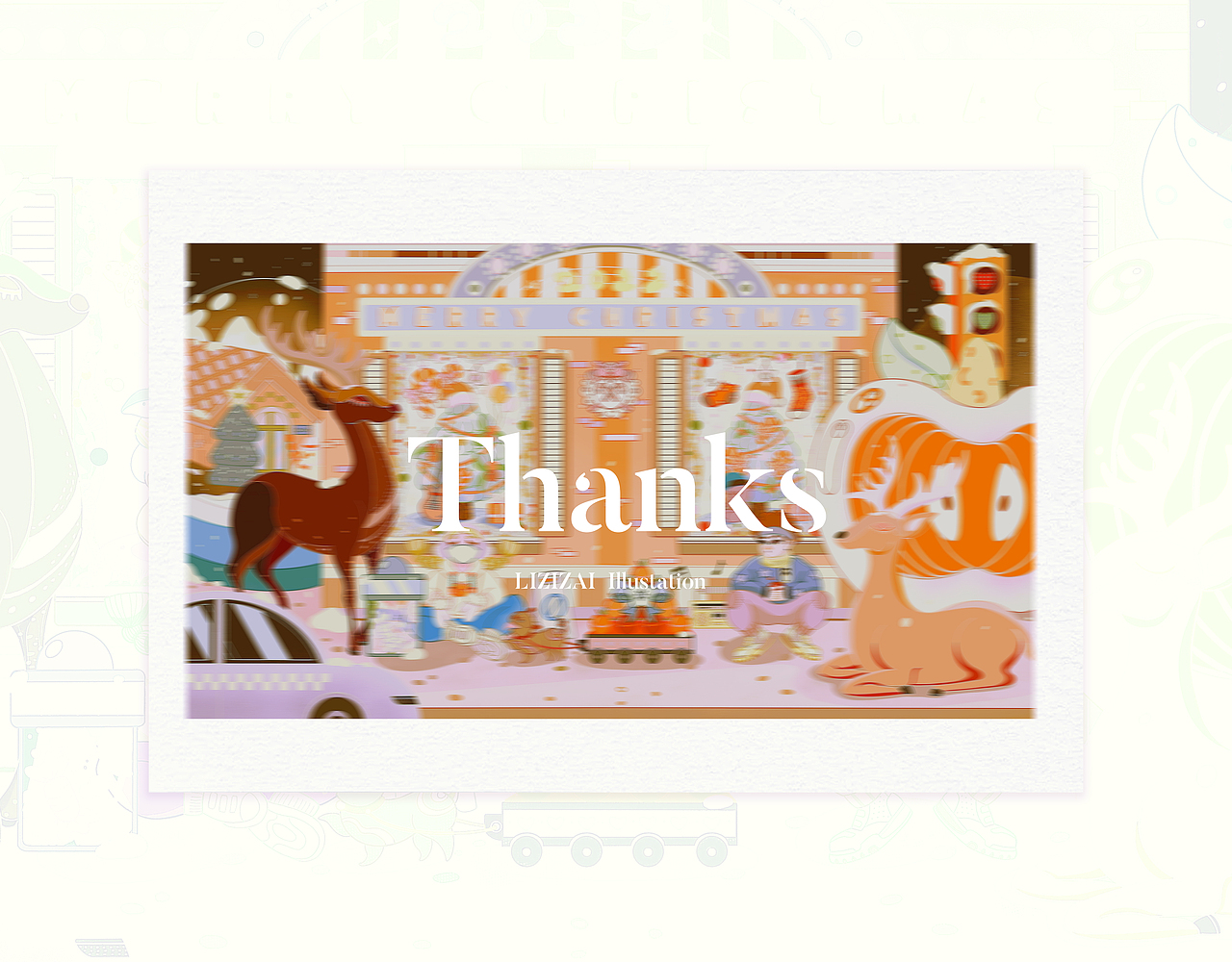 圣诞节主题海报插画礼盒包装——jingle bells