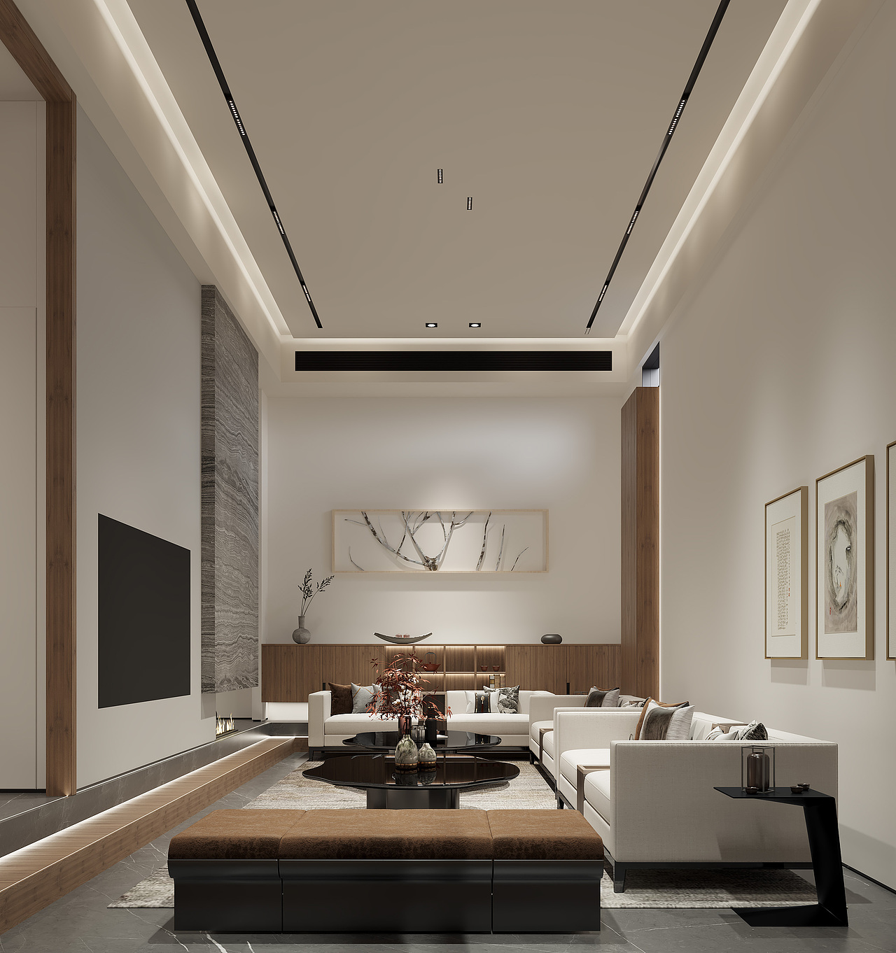 现代温馨室内效果设计图