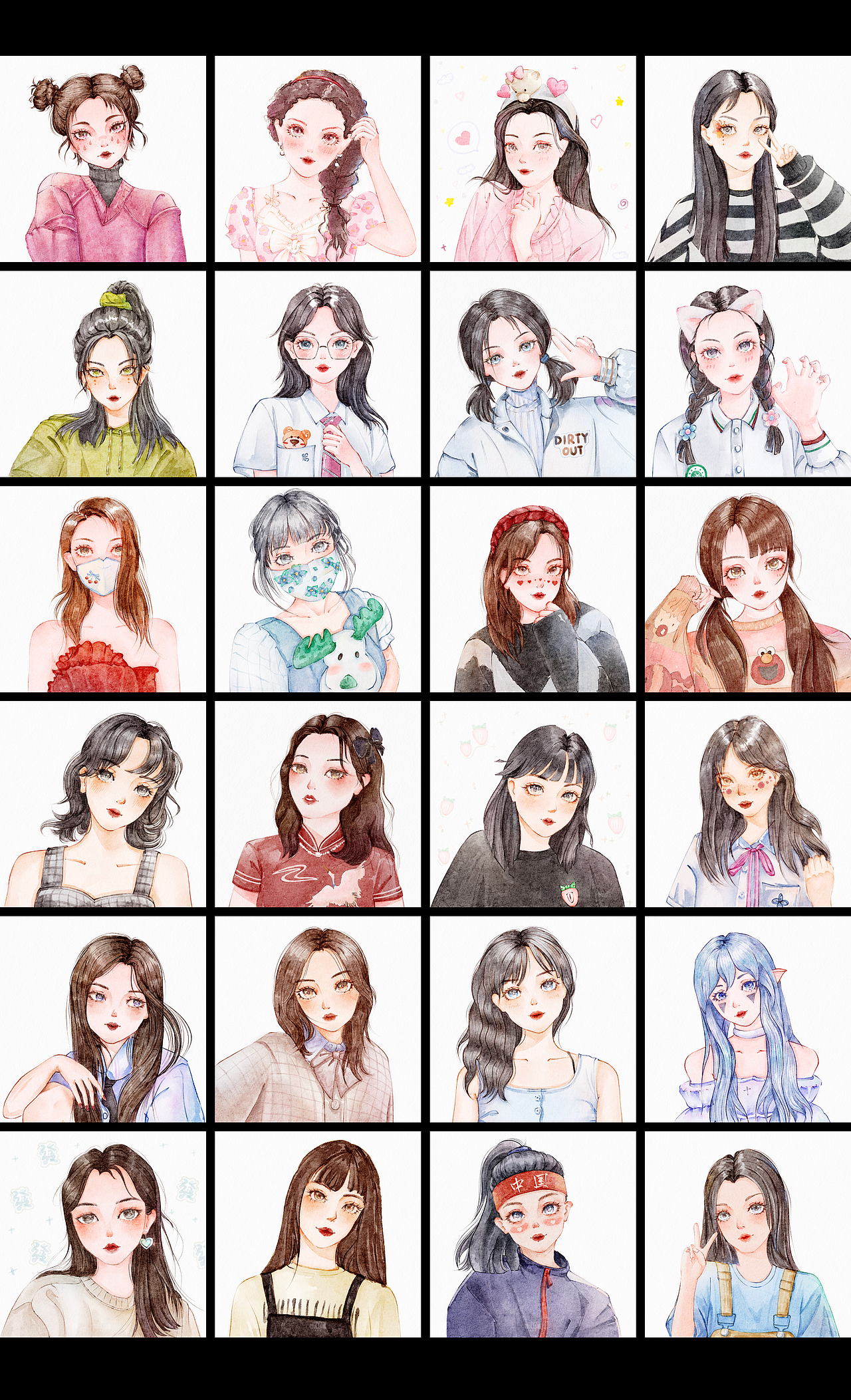 2022绘画作品总结（图ZMzI5ODM0NjQ0） - 商业插画 - 站酷设计师雨路zz原创素材 - 站酷ZCOOL