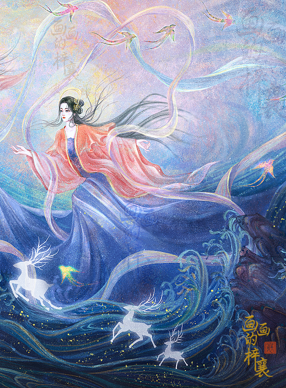 山海经系列-宵明烛光（图ZMzU0ODIxNzg0） - 概念设定 - 站酷设计师画画的梓襄原创素材 - 站酷ZCOOL