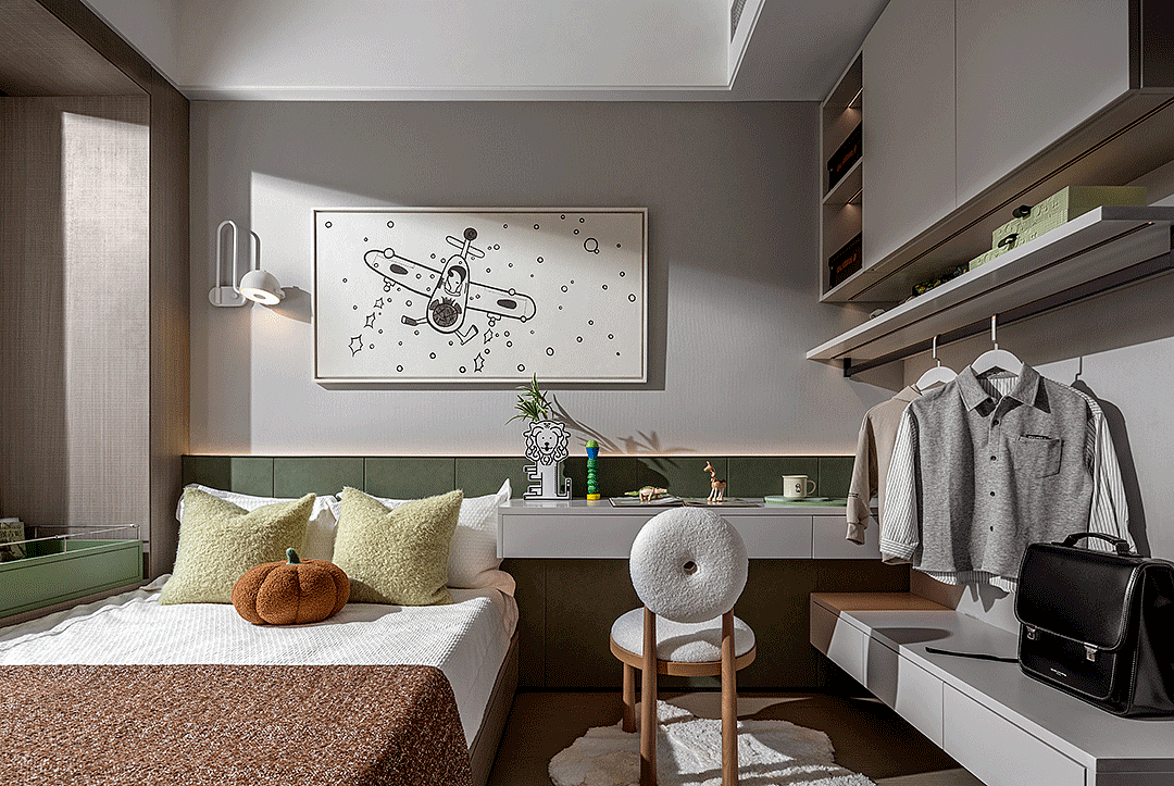 143㎡城市样板间,营造自然生活气息