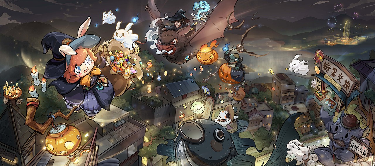 小女巫被抢糖，呜呜呜~万圣节图