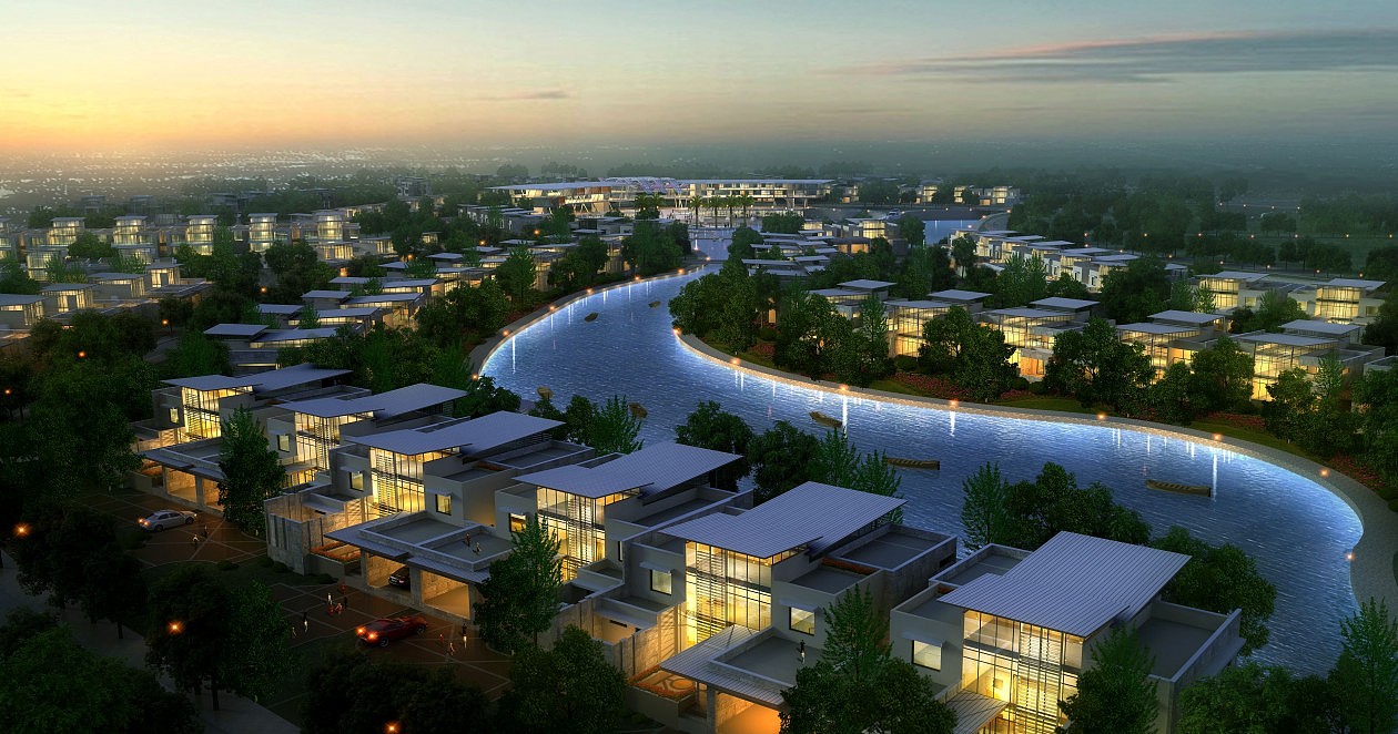 大型室外建筑鸟瞰图_1992效果图小李-站酷zcool