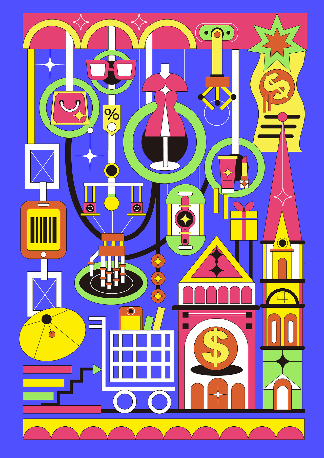 新世界——图形插画设计（图ZMzY3OTQyMDI4） - 新锐潮流插画 - 站酷设计师yu_rui0原创素材 - 站酷ZCOOL