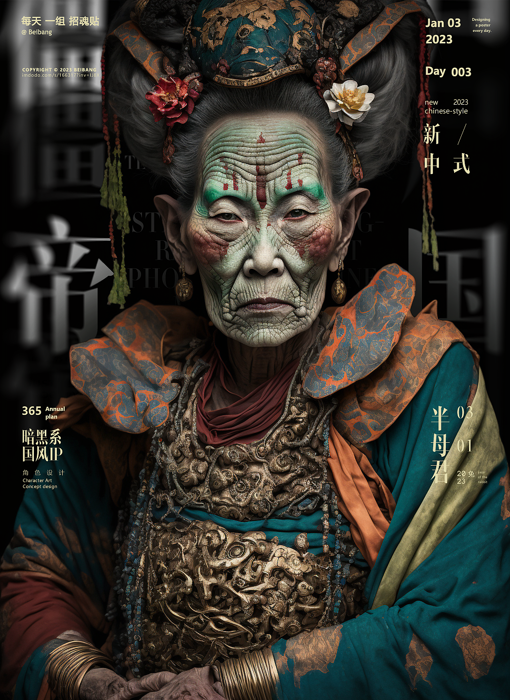 天行健-003#僵尸帝国：半母君（图ZMzI5MzAxNjcy） - 实验艺术 - 站酷设计师北邦原创素材 - 站酷ZCOOL