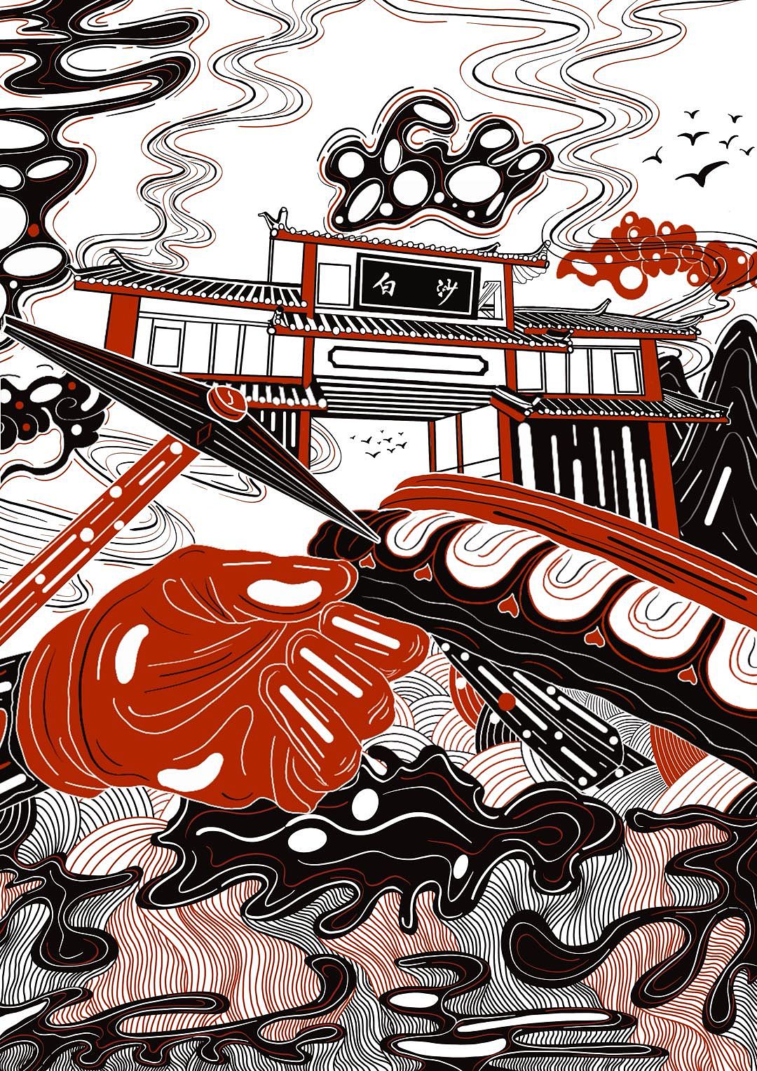 丽江"积善铜艺"插画海报及衍生品设计(毕业设计)