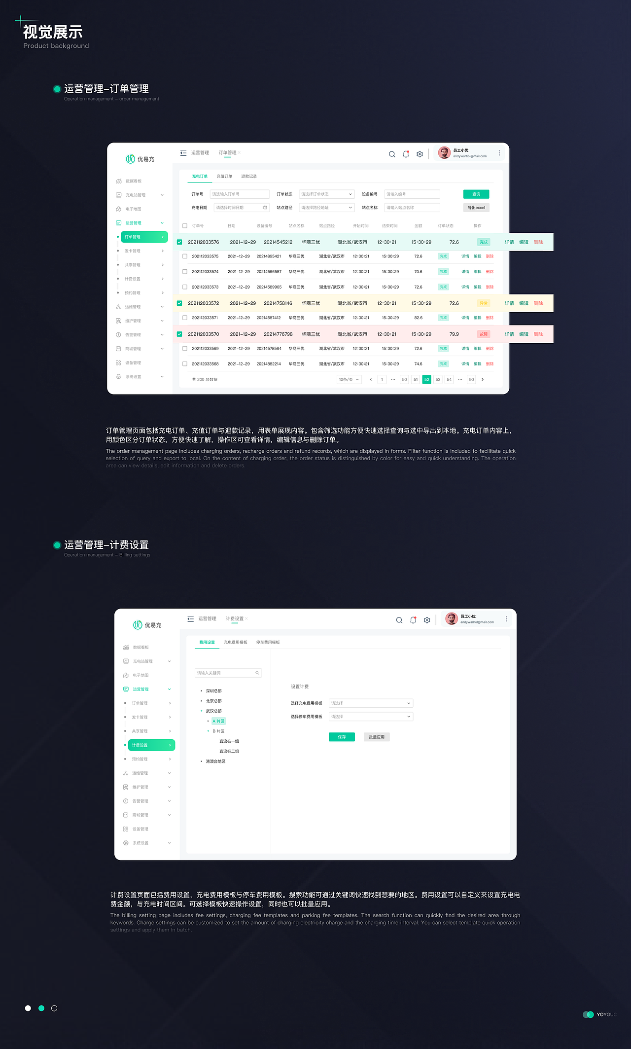 优易充后台管理系统B端