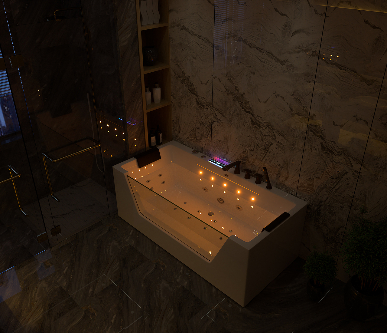 08-浴缸场景 C4D建模+OC渲染