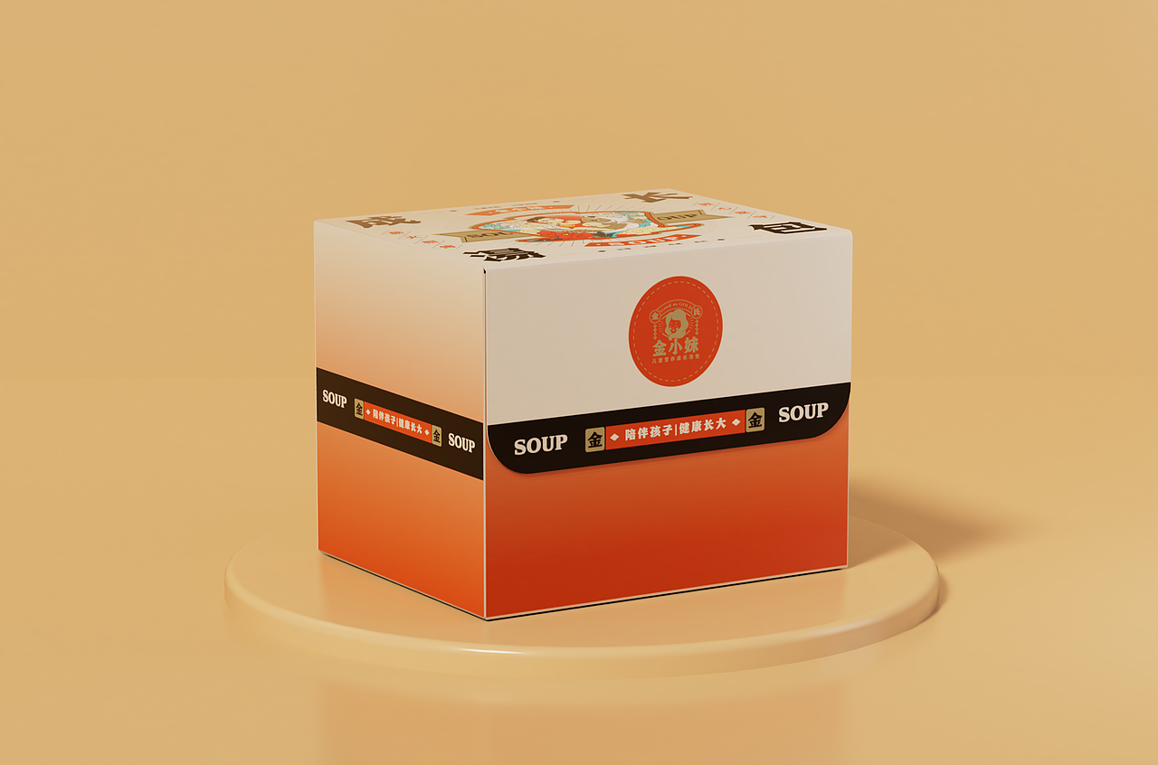 儿童成长汤包-金小妹/包装设计