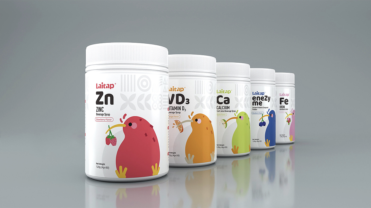 来自新西兰的爱提力儿童保健品系列包装设计