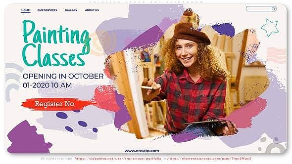 AE模板|专业动态图形画笔设计卡通标题介绍艺术作品