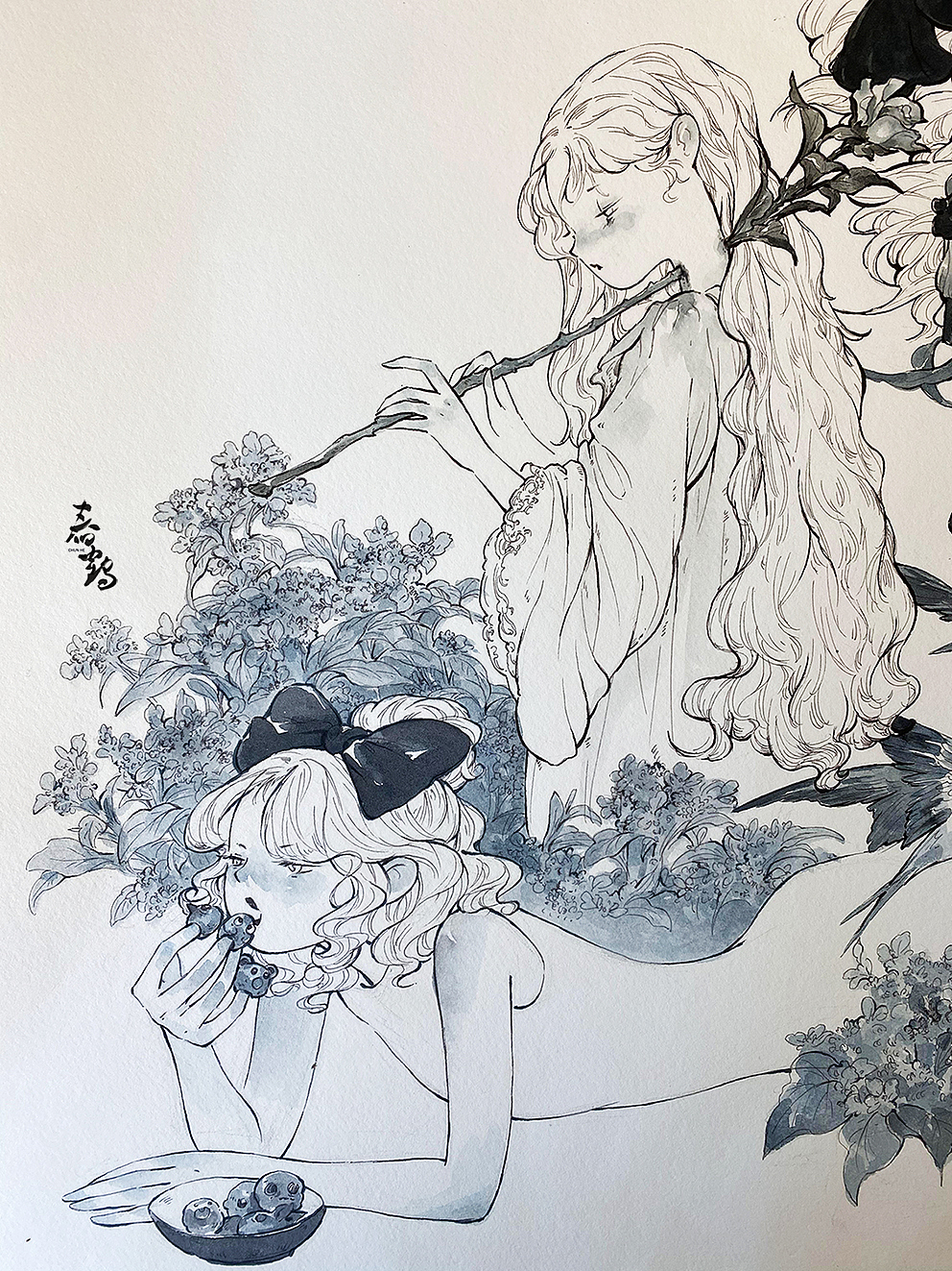 4开手绘练习-美少女（图ZMzM1MzM3OTMy） - 创作习作 - 站酷设计师春鹤原创素材 - 站酷ZCOOL