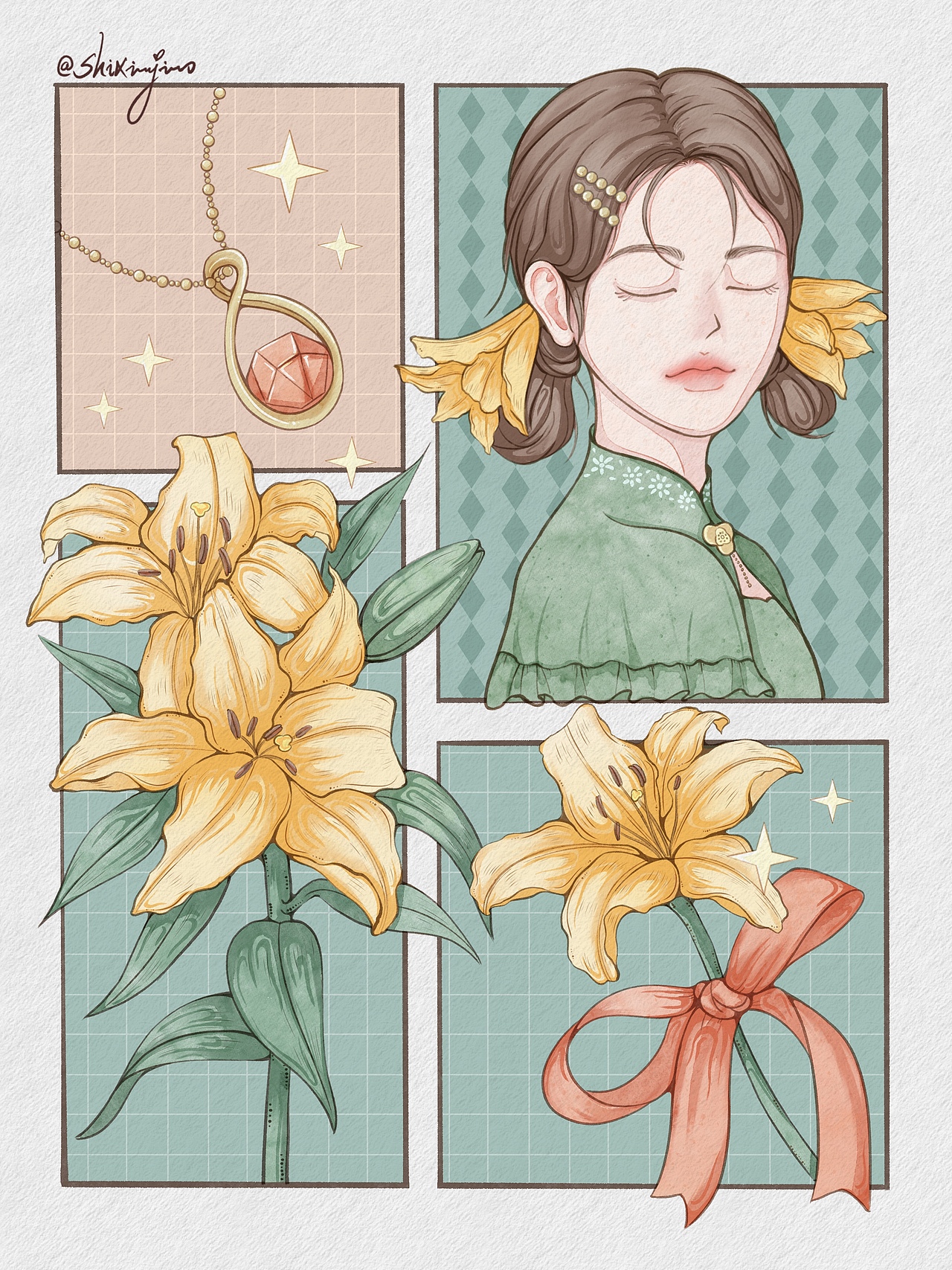 《花朝花目》系列完结（图ZMzEwMTE1MzAw） - 创作习作 - 站酷设计师石小娇原创素材 - 站酷ZCOOL