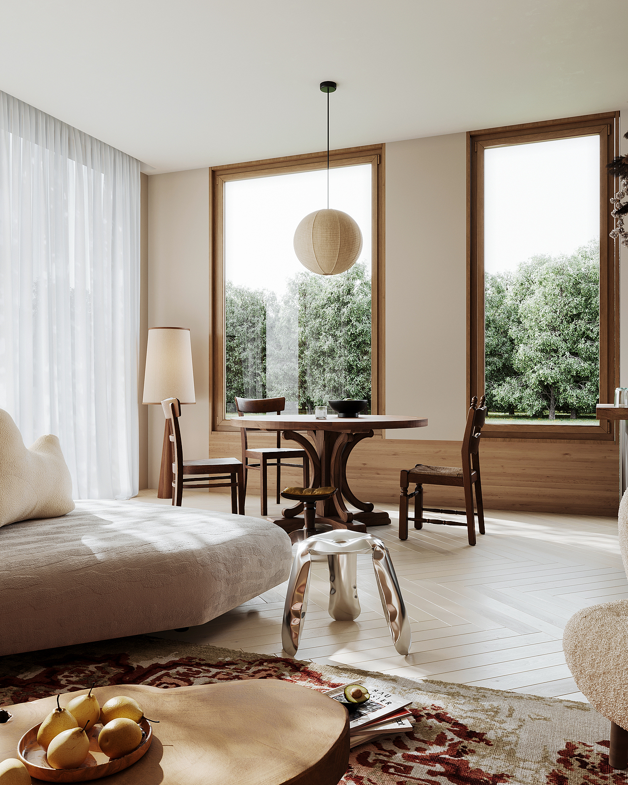 || 效果图 || 原木风——林中小筑感受自然气息