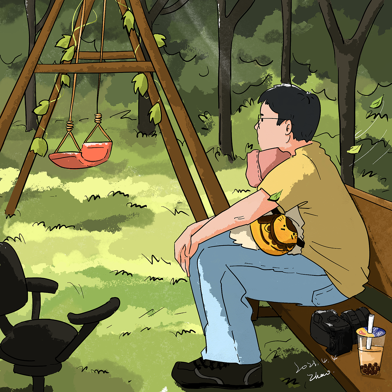 父亲和小女儿（图ZMzM4NjYyMzEy） - 创作习作 - 站酷设计师阿树11原创素材 - 站酷ZCOOL