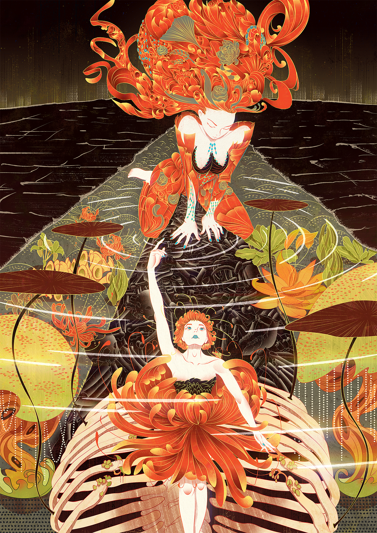 【原创插画】接触（图ZMzQ4NzU5OTg4） - 商业插画 - 站酷设计师StudentSong原创素材 - 站酷ZCOOL