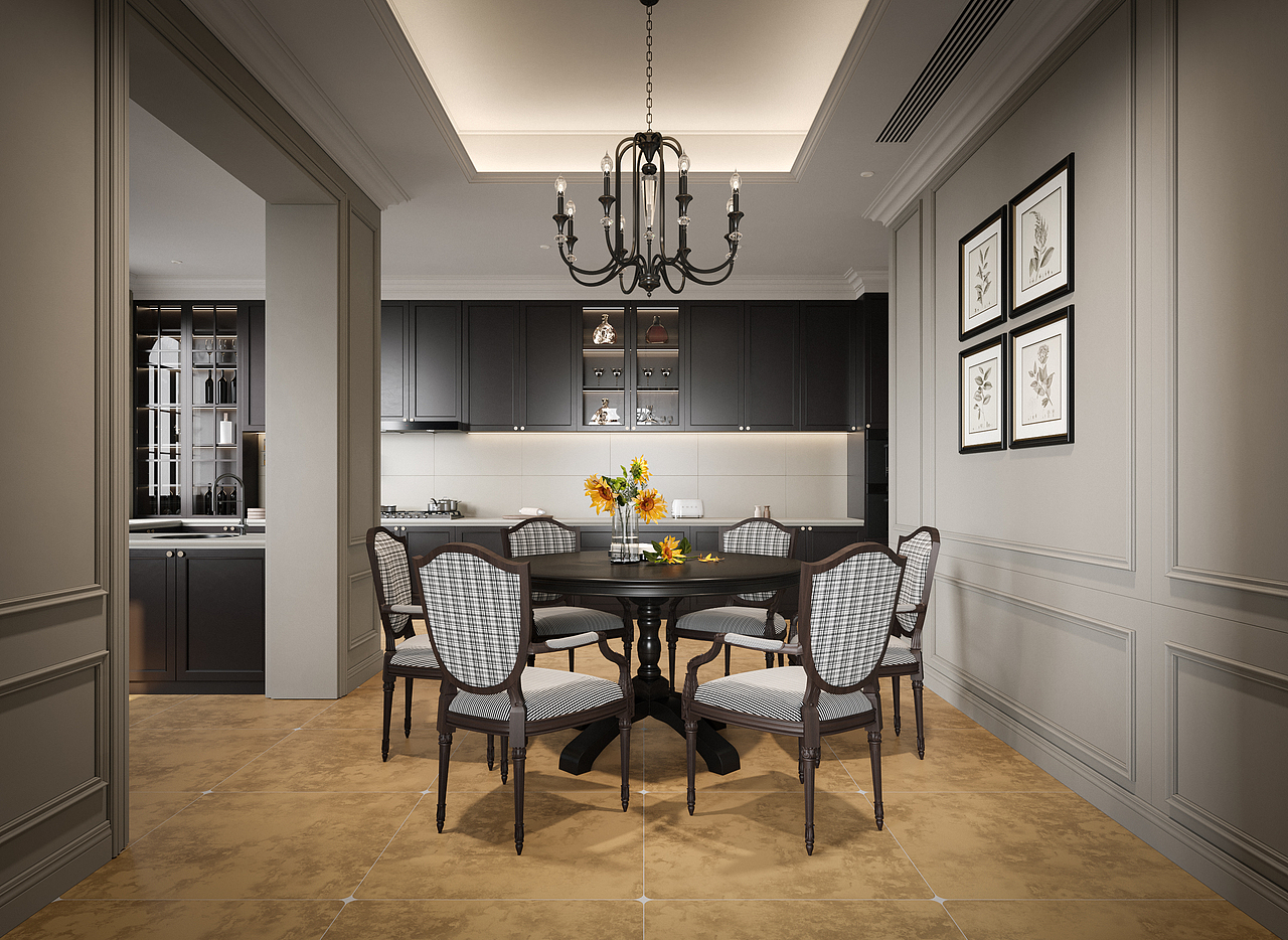 风格美式别墅渲染