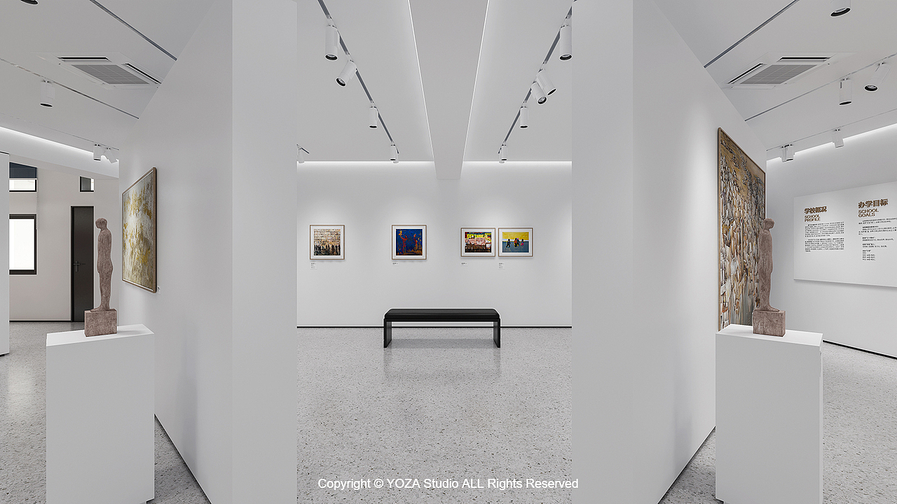中学美术展厅（图ZMzY4MTcyMjU2） - 展陈设计 - 站酷设计师yozastudio原创素材 - 站酷ZCOOL