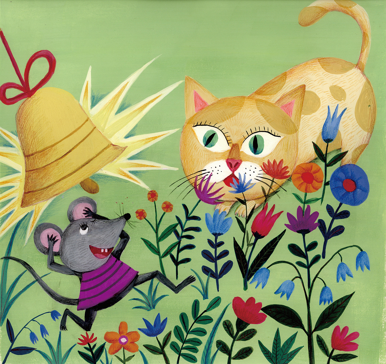 掩耳盗铃 （猫和老鼠版）（图ZMzU5Njc4NjE2） - 绘本 - 站酷设计师紫罗兰插画原创素材 - 站酷ZCOOL