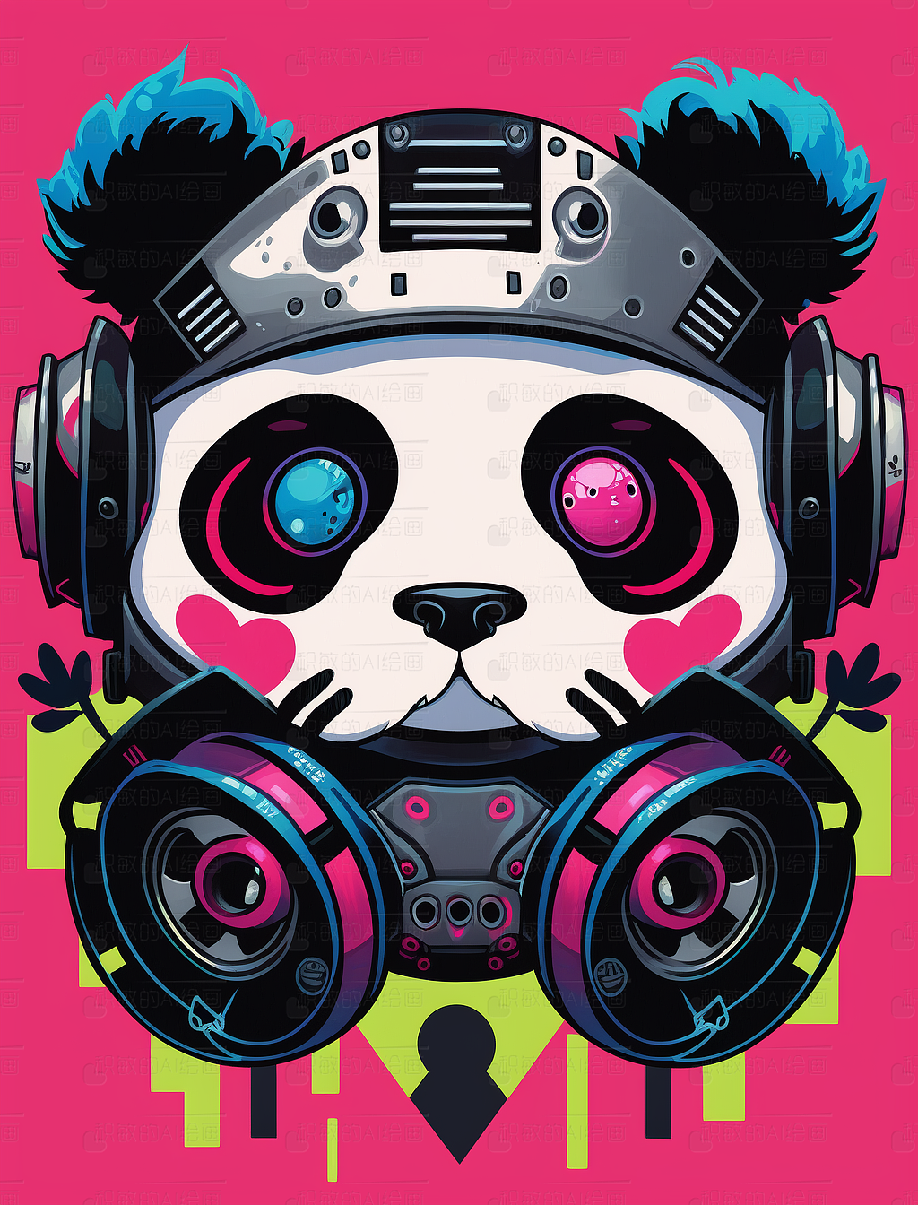 潮派大熊猫#AI创作实验室（图ZMzMyODk5NDg4） - AI作品 - 站酷设计师积敏的AI绘画原创素材 - 站酷ZCOOL