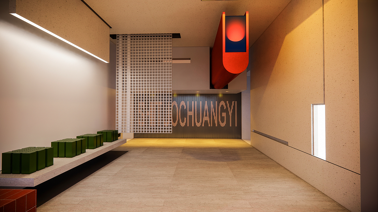 办公空间设计创意时尚色彩解构主义室内设计小众