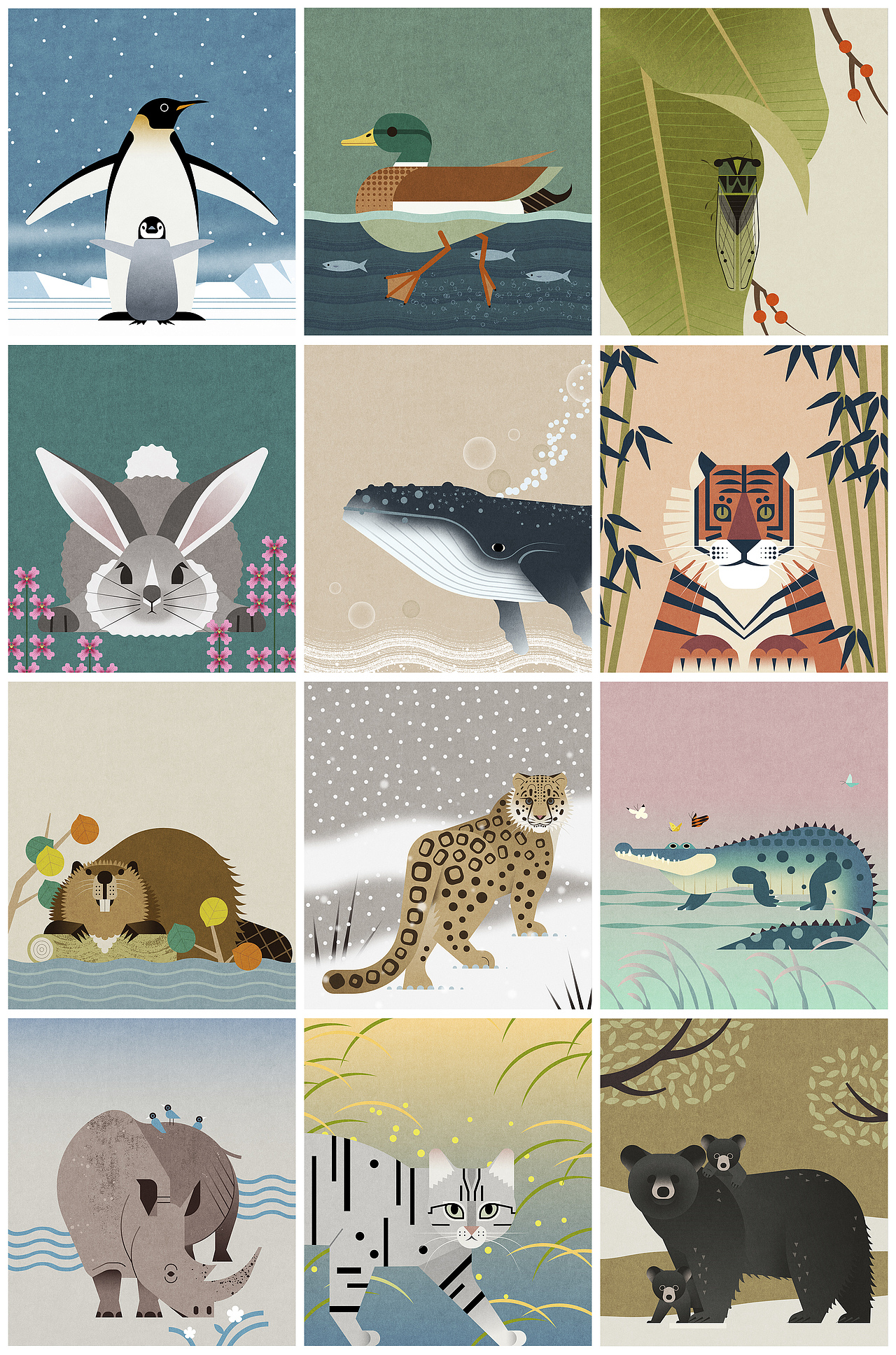 阿咪虎益智画册全年12期封面插画（图ZMzA5ODA0MzYw） - 绘本 - 站酷设计师阿好reneehao原创素材 - 站酷ZCOOL