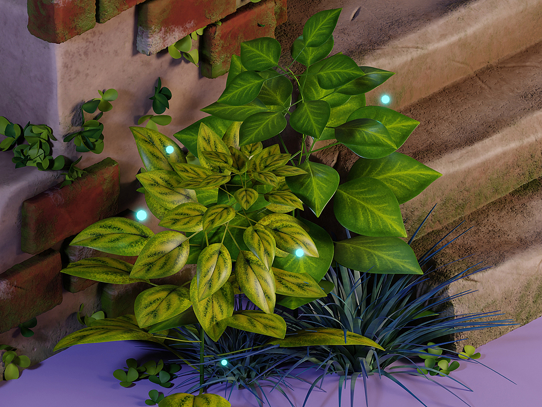 门•神秘花园 / 3D插画(植物局部)