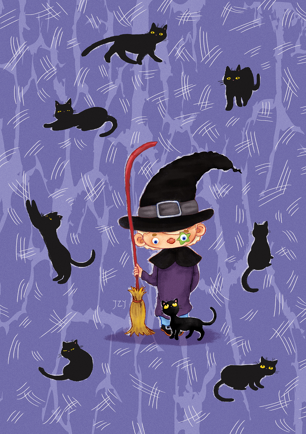 猫邻居（图ZMzUxMjczOTcy） - 儿童插画 - 站酷设计师JZY09原创素材 - 站酷ZCOOL