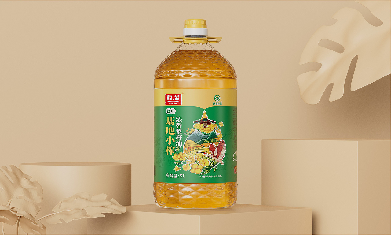 绿色基地小榨浓香菜籽油